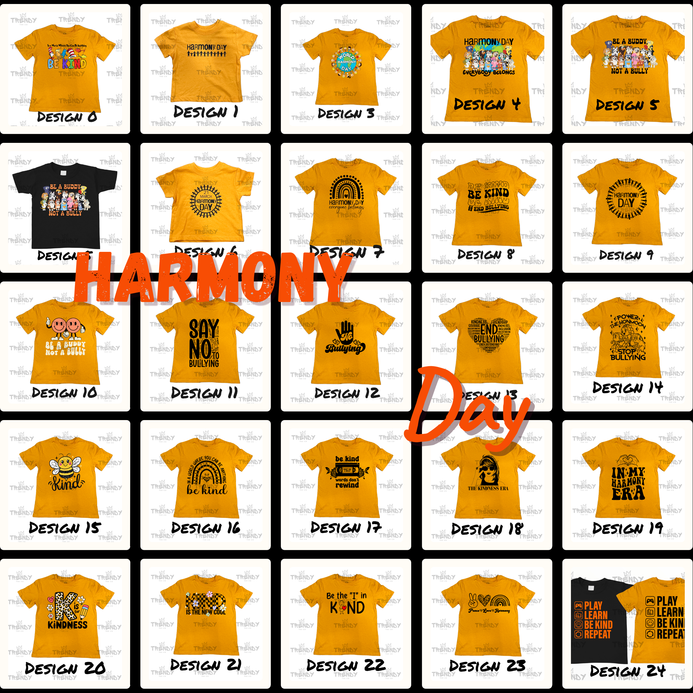 Harmony Day T-shirts - Kids Sizes - (Over 30 designs)