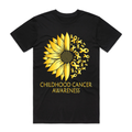 Childhood Cancer Awareness Shirt - Sunflower and Ribbons