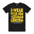 I Wear Gold Childhood Cancer Awareness Gold Ribbon