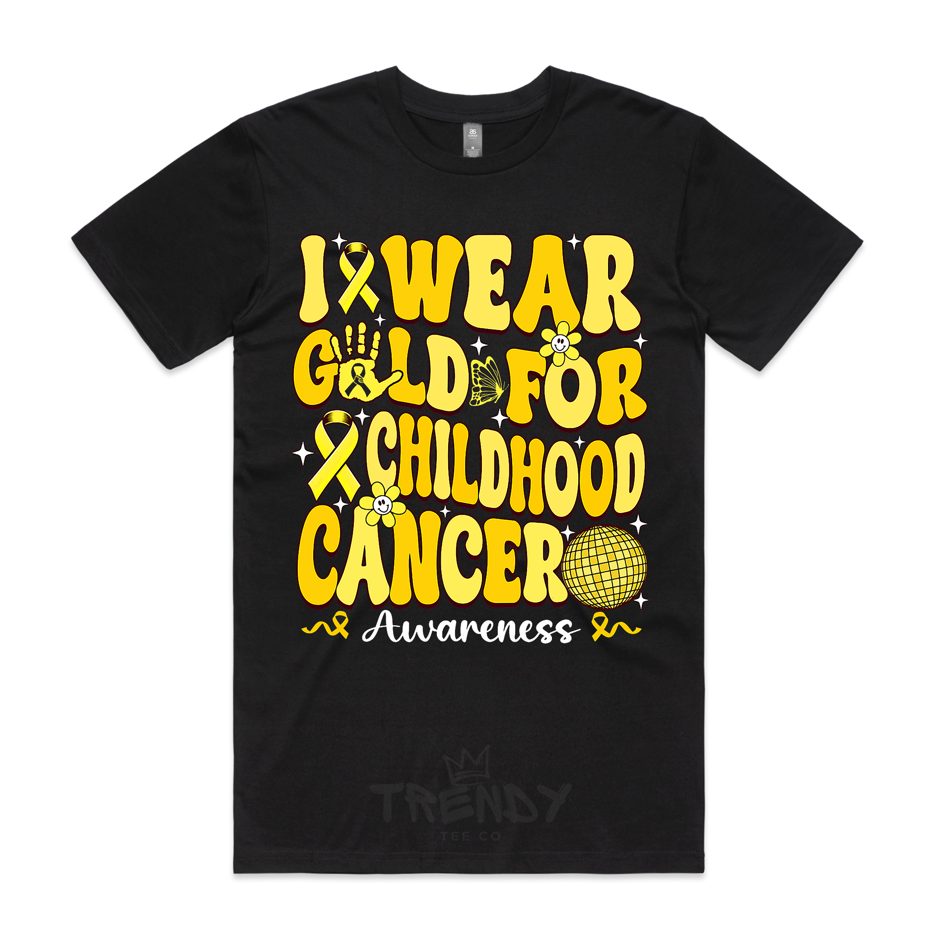 I Wear Gold Childhood Cancer Awareness Gold Ribbon