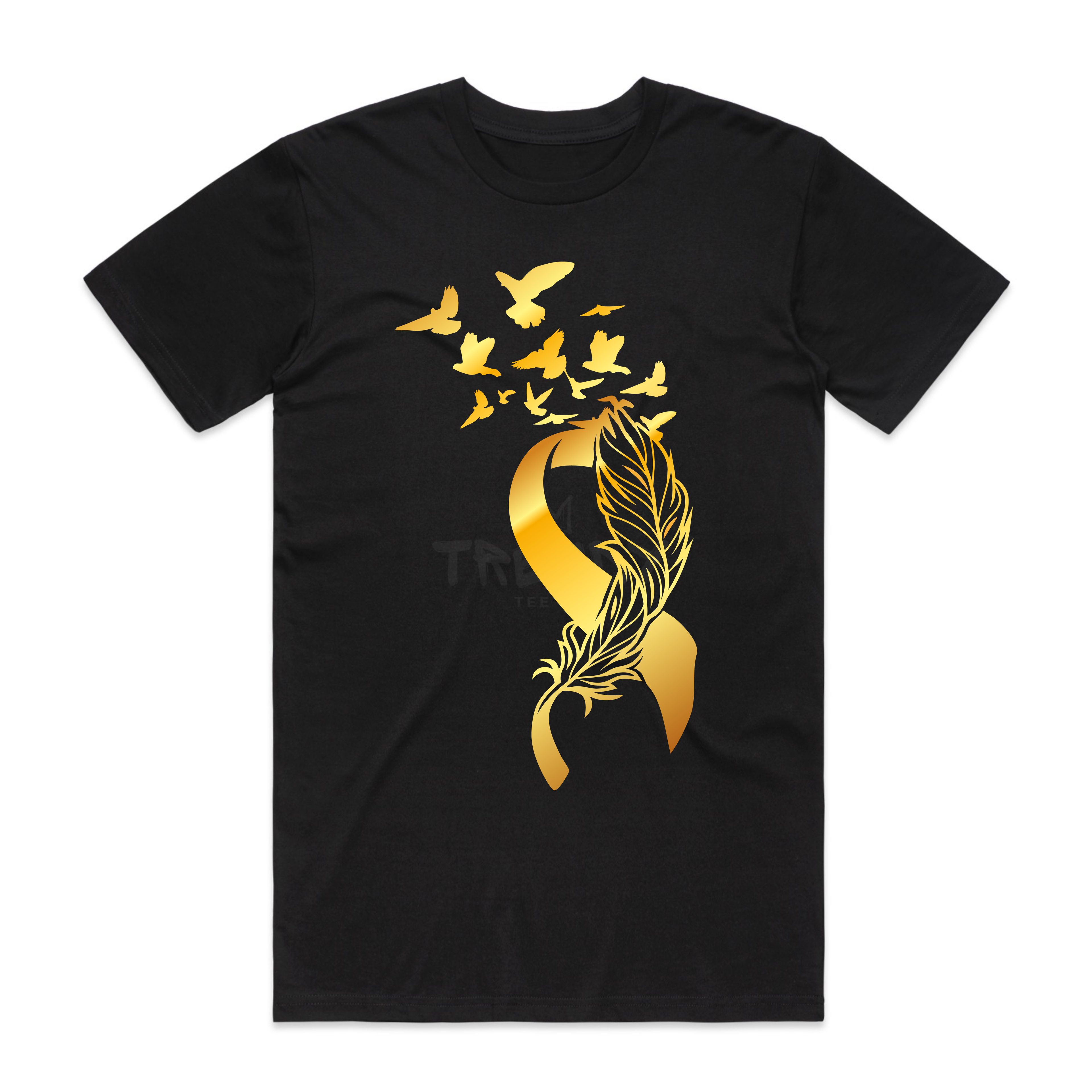 Childhood cancer awareness - gold feather