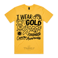 I wear gold for childhood cancer awareness shirt