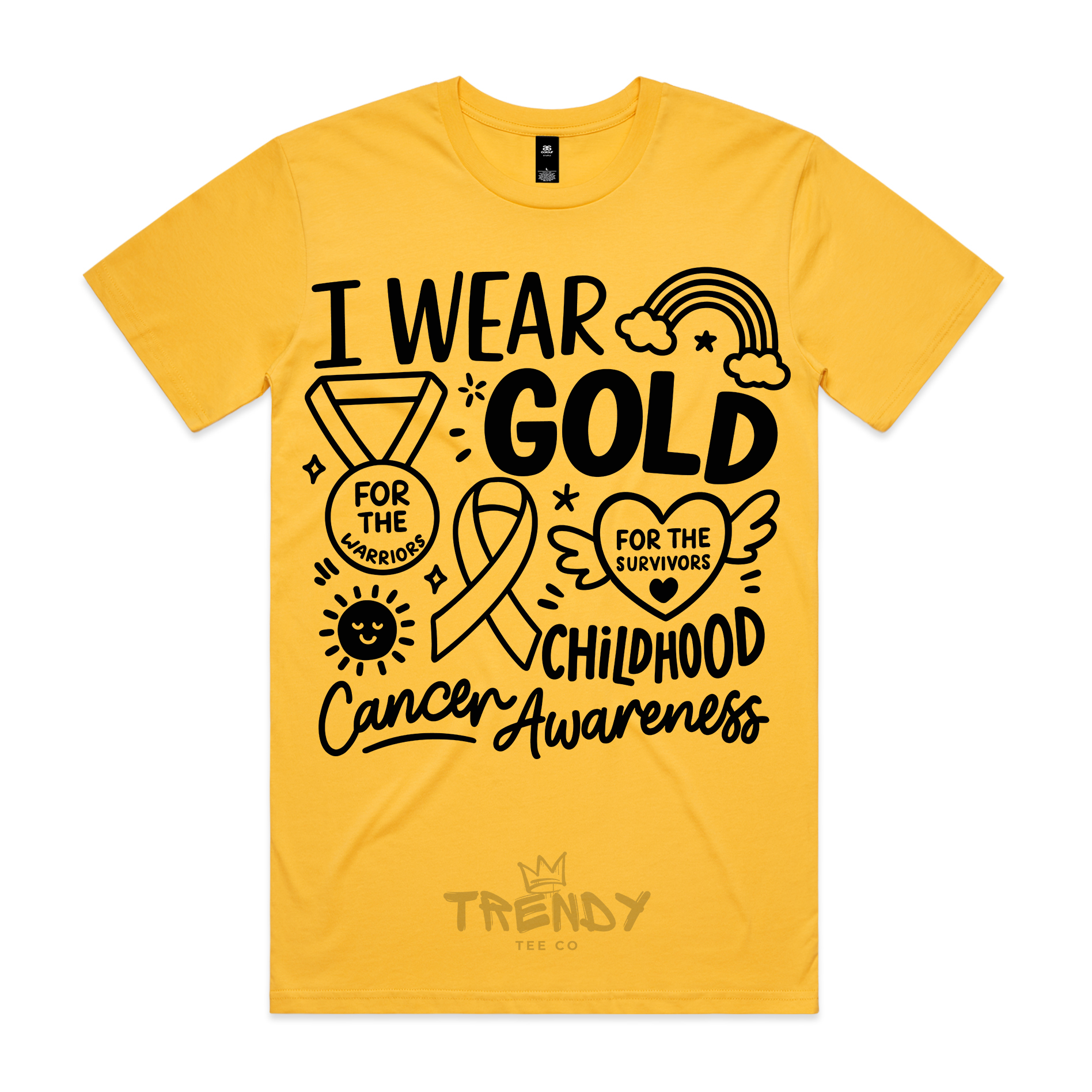 I wear gold for childhood cancer awareness shirt